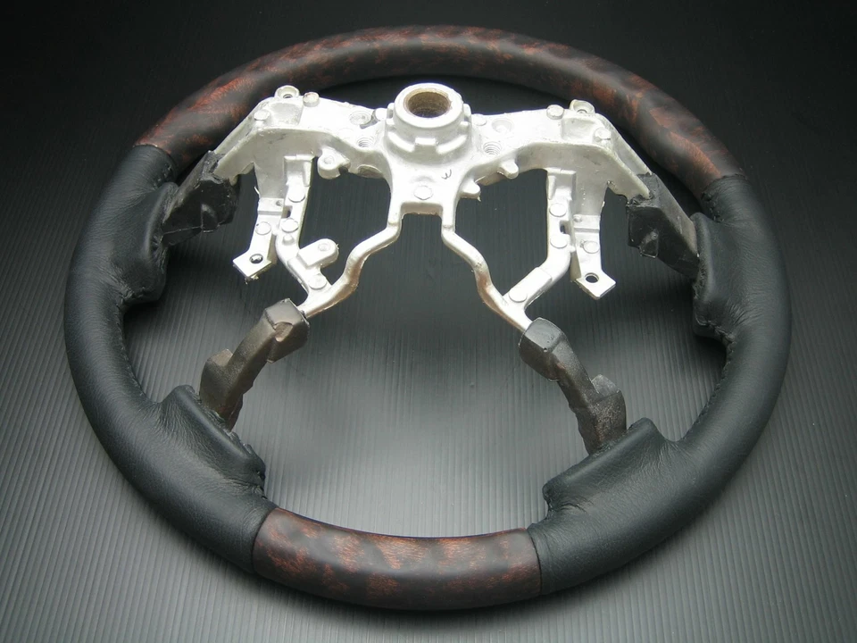 Toyota LAND CRUISER FJ200 FJ-200 2008-2014 wood genuine leather steering wheel - Image 3 of 4