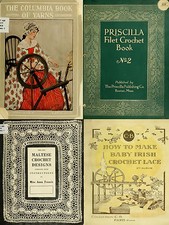 Needlework Sewing Crocheting Patterns Design Kits - 135 Old Books on DVD