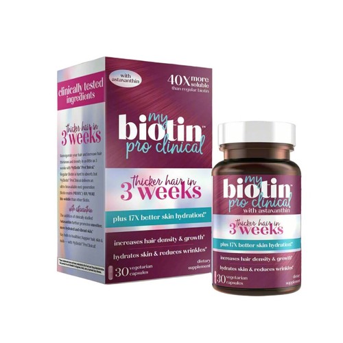 MyBiotin ProClinical 30 Caps – 40X Biotin + Astaxanthin for Hair & Skin