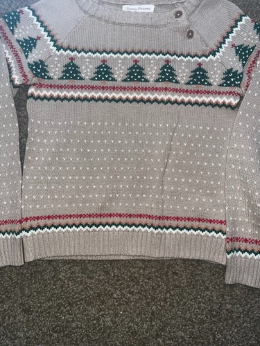 Tommy Bahama Holiday Christmas Cotton Tan Sweater Child’s Size 7/8 - 000688 - Picture 2 of 7