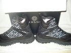 100% AUTHENTIC NEW MEN VERSACE GREGA PRINT MIX BLACK LEATHER BOOTS EU 45/ US 12 — photo 4