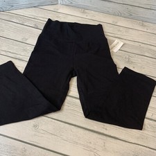 Charlotte Russe Crop Leggings Women's Small S High Waist Black Yoga USA made