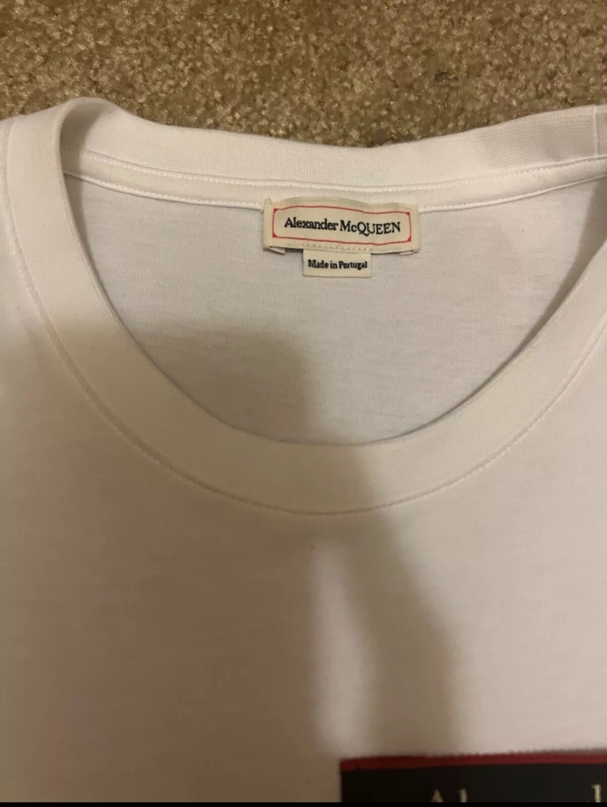 Authentic Alexander Mcqueen Logo patch Tshirt Siz… - image 3