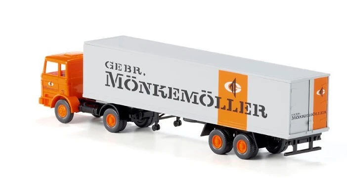 WIKING 054201 Scala HO Camion MB 1620 trasporti Gebr. Monkemoller - Immagine 3 di 3