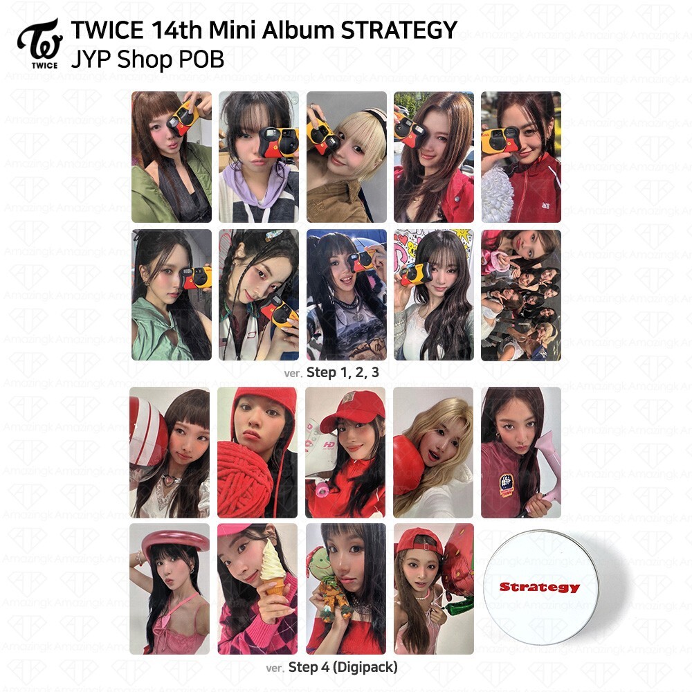 TWICE 14th Mini Album STRATEGY JYP Shop POB Photocard Step 1 TWICE 14th Mini Album STRATEGY JYP Shop POB Photocard Step 1