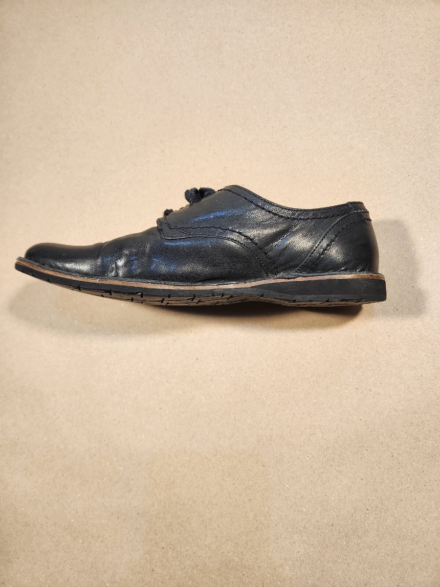 John Varvatos Mens Size 8.5 M Black Leather Derby Oxford 
