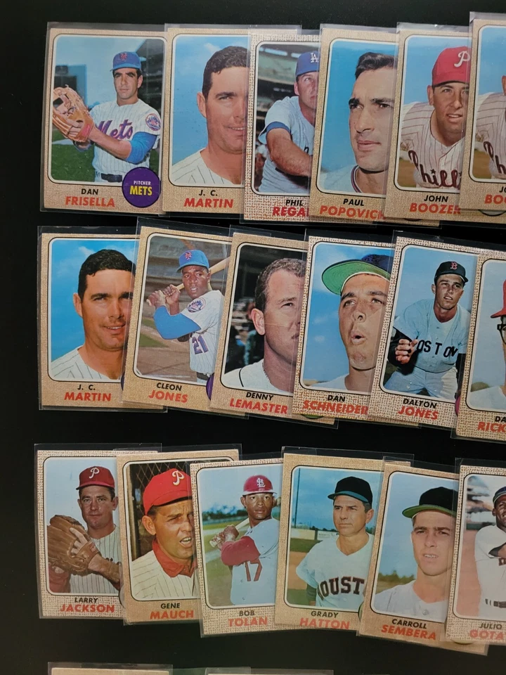 Lote de béisbol 1968 Topps - 47 excelentes tarjetas vintage - John Boozer | Don Cardwell Foto 2 de 4