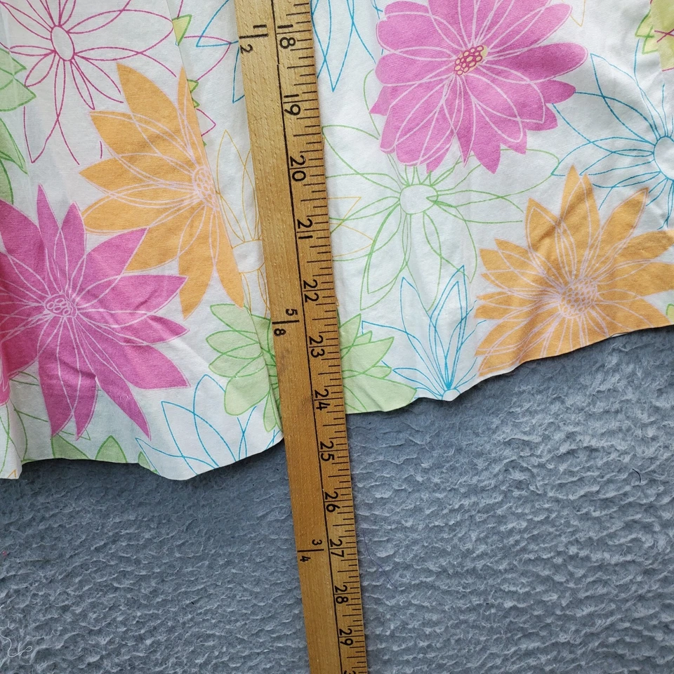 Falda Rafaella Línea A Mujer Talla 10 Multi Floral Elastizada Algodón Plisada Cremallera Lateral Foto 3 de 4