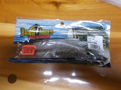 Bass Assassin Bang Infused 5/" shad tail Die Dapper 7ct NIP black shad