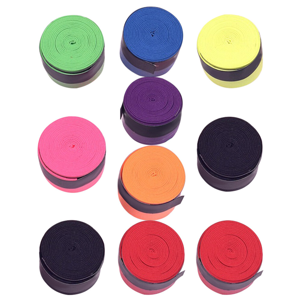 10 Rolls Racquetball Grip Tape Tennis Absorbent Overgrip Racket