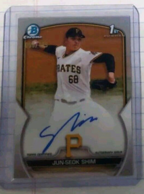 JUN-SEOK SHIM 2023 BOWMAN CHROME REFRACTOR AUTO /499 #CPA-JSH Mint+