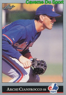 493 ARCHI CIANFROCCO ROOKIE MONTREAL EXPOS BASEBALL CARD LEAF 1992