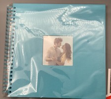 12 x 12 In DIY Scrapbook Photo Album Blue HC with stickers NO PEN Mublalbum