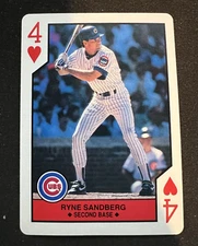 1990 the u.s. playing card company all star baseball #4 of hearts ryne sandberg