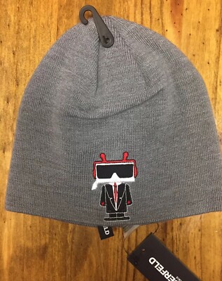 Karl Lagerfeld Black and Red Embroidered Knit Hat 34633397_67352410_1000.jpg main image 2