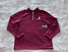 Colosseum Alabama Crimson Tide Men  s Large 1/4 Zip Pullover Jacket Red NWT READ