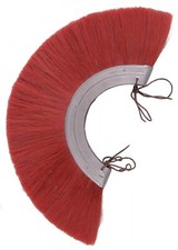 Casque Romain En Métal, Crête, Rouge