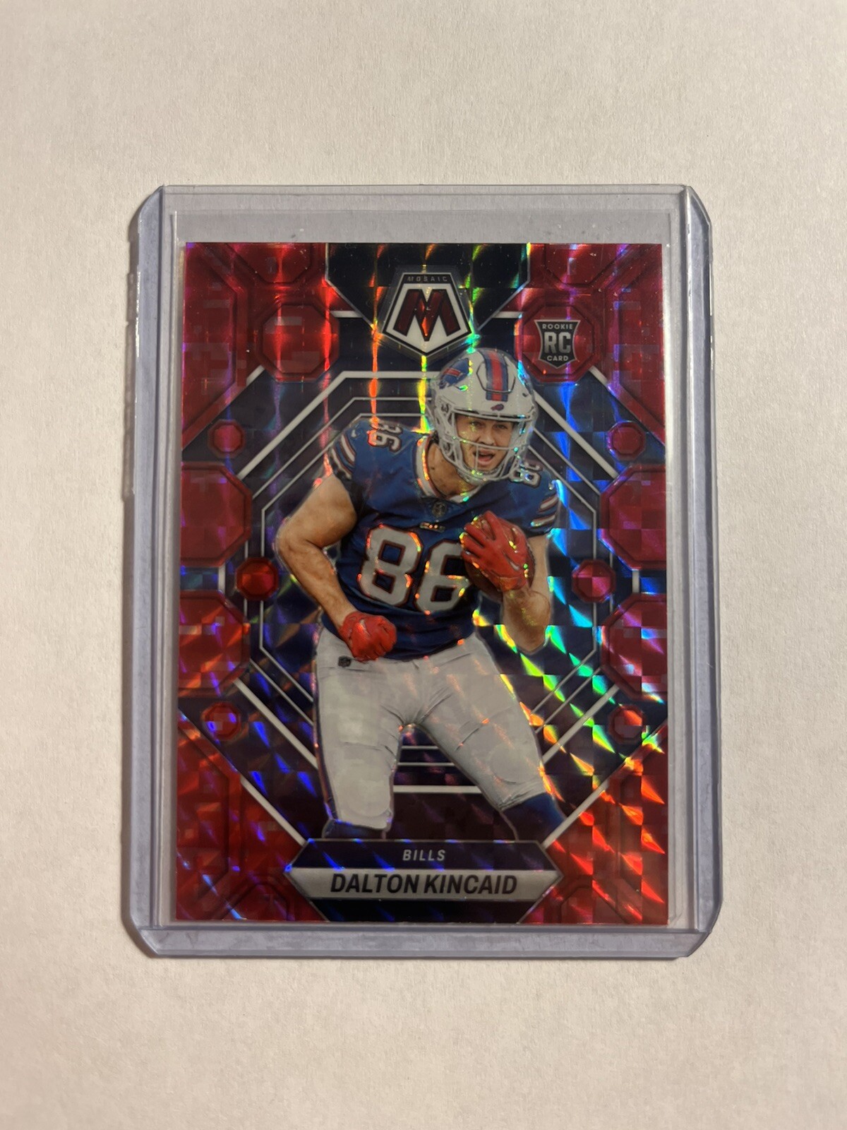 2023 Panini Mosaic Dalton Kincaid Hobby Red Prizm Refractor #305 RC Rookie Bills