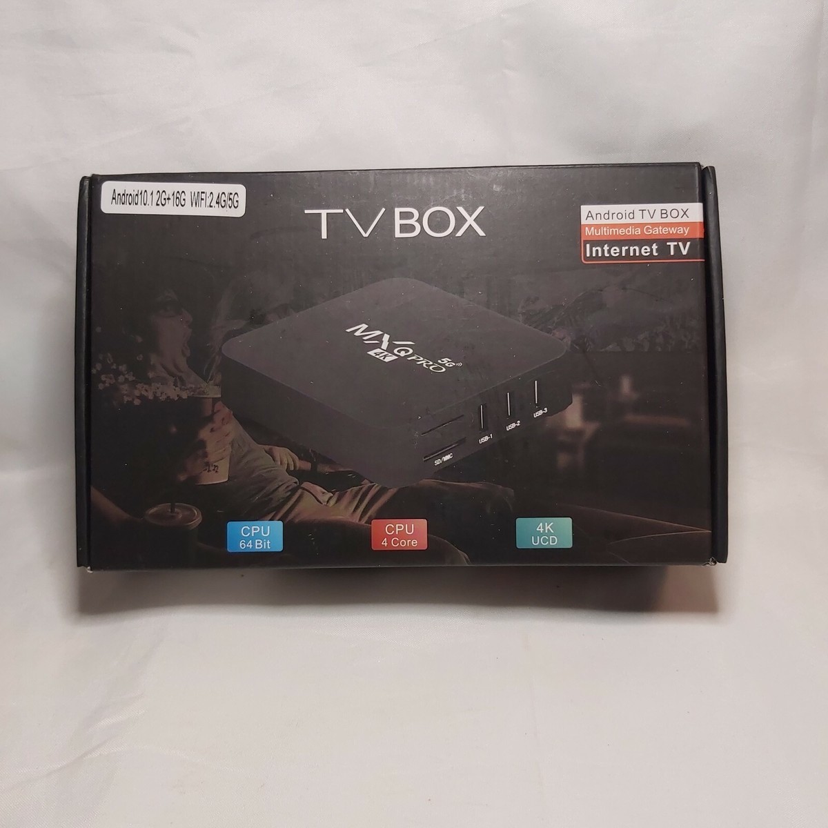 MXQ Pro 4K Android 2G+16G TV Box, 64 Bit CPU, 4Core  CPU,4K UCD