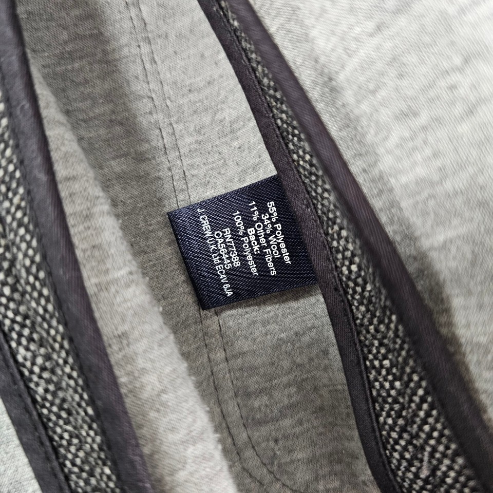 J. Crew Blazer Mens Medium Grey Knit Sports Coat Suit Jacket 2 Button