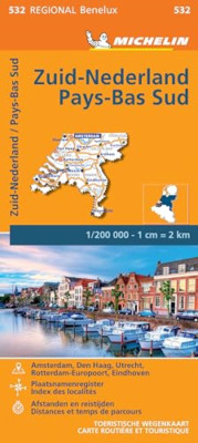 Netherlands South - Michelin Regional Map 532 - Sheet map, folded NEW Michelin 0