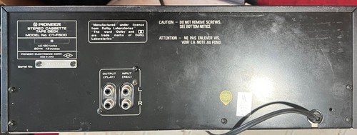 Cubierta de casete Pioneer CT-F500 (funciona muy bien) de colección - Imagen 3 de 3
