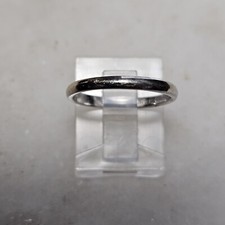 Ladies 14KT White Gold Plain Wedding Band 3mm Wide Sz 5