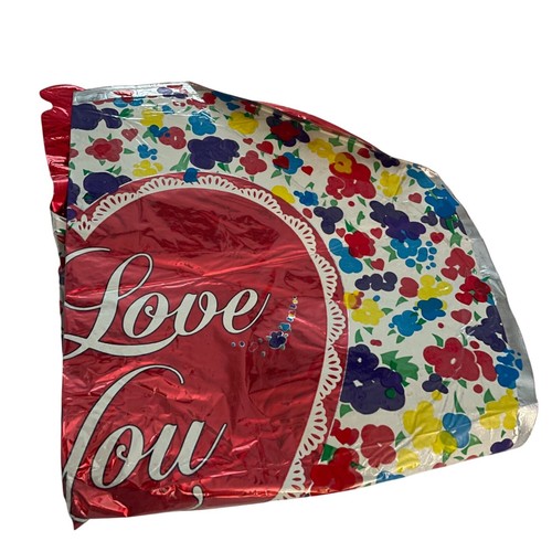 20.5inch vintage I love you mylar balloon Red Heartm1999 Fail Red Valentine - Picture 12 of 12