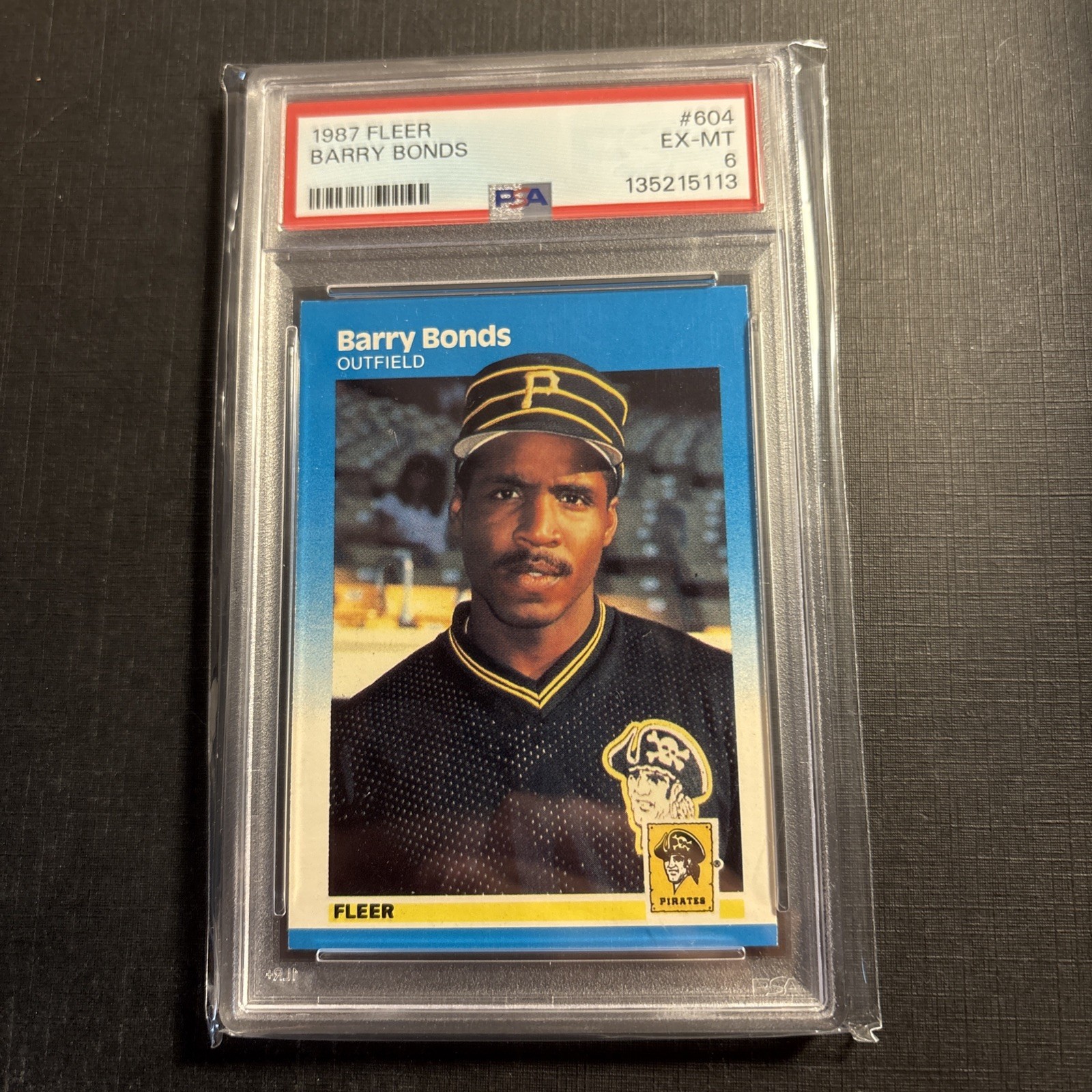 1987 Fleer - Barry Bonds #604 (RC) Pirates PSA 6