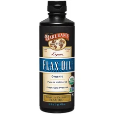 READ Barlean's Organic Lignan Omega 3 Flaxseed Oil Liquid Supplement for Men and