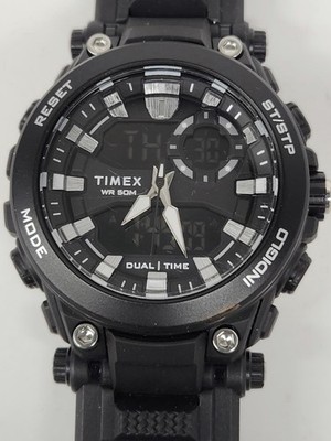 Timex Men's DGTL Analog-Digital Dual Time Black Resin Watch TW5M30600