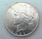 1922-P Peace Silver Dollar In Uncirculated Condition - Light Toning On Back