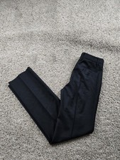 Gucci Uniform Chino Pants 36 Womens Black Straight Leg Drill Wool Unhemmed NWT
