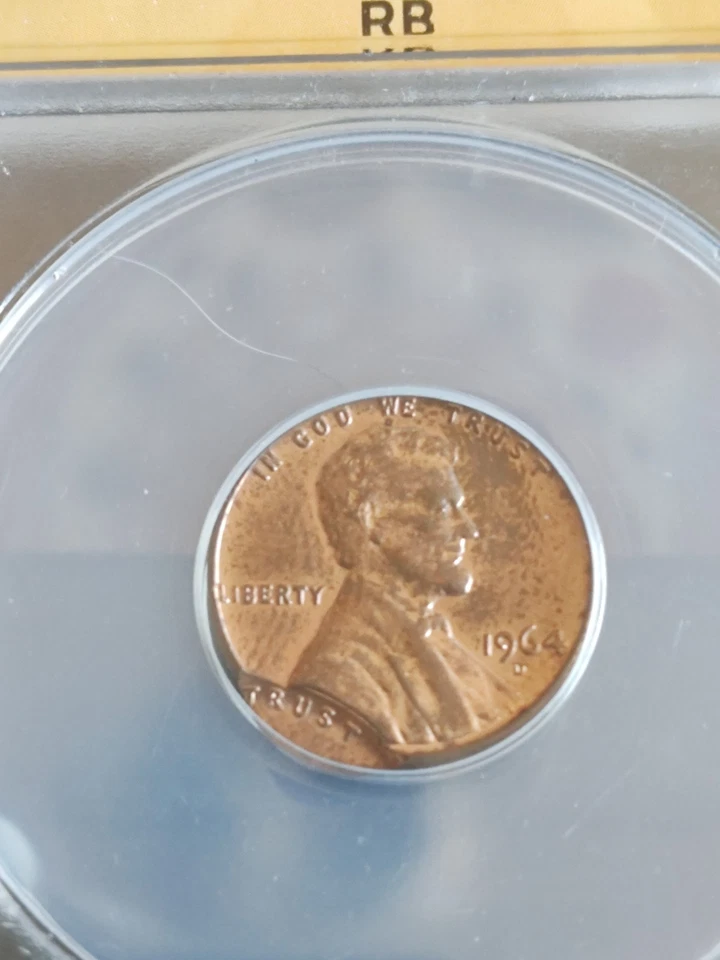 1964-D Struck 75% OFF CENTER STRIKE MINT ERROR Lincoln Cent Bronze Copper Penny - Image 2 of 4