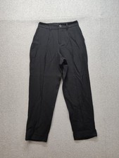 A New Day Women Pant 4 Black Pleated Classic Business Office Career High Rise