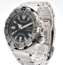 Near MINT Seiko Black Monster SKX779 7S26-0350 42mm Mens Automatic Watch JAPAN