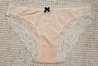 Sexy Soft and Lace Trim Pink Bikini Pink Panties L — photo 1