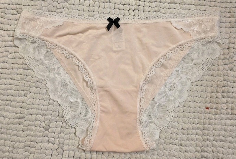 Sexy Soft and Lace Trim Pink Bikini Pink Panties L