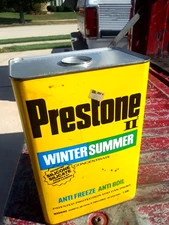 Vintage Prestone Anti Freeze 1 Gallon Can Old Car Rat Rod Garage