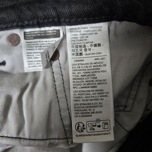 NEW Levi’s Premium 511 Slim Fit Black Selvedge Denim Mens 34x30 Jeans $128 - Picture 5 of 12