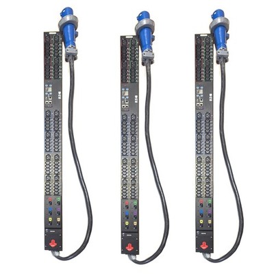 Eaton (QTY 3) ePDU G3 Metered Input PDUs EMI338-06 240V 48A 3-PH 3W+PE 17.3kW...