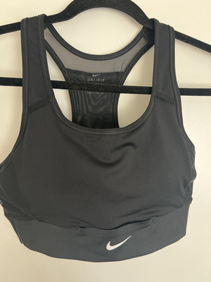 Nike Dri-FIT Women s Black Sports Bra M Medium Support Padded Racerback