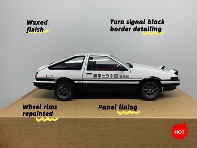Aoshima 1/24 Initial D Toyota AE86 Trueno Takumi Fujiwara Pre-Painted Model Kit