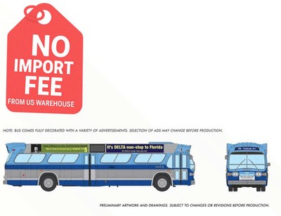 Rɑpido HO New Look Bus NY MTA #8854 B9 Flatbush Ave Deluxe FREE SHIPPING
