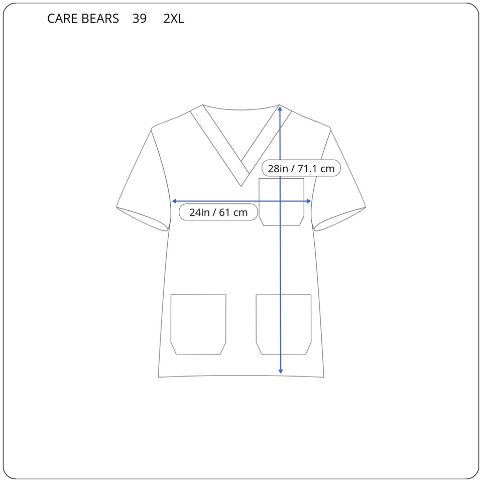 Blusa Médica Unisex St Patricks Day Care Bears 2X Plus Verde Mezcla de Poliéster Médica Foto 2 de 4