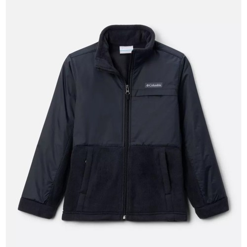 Columbia Steens Mt II Overlay Fleece Jacket Black Full Zip Boys Medium 10 12 - Picture 7 of 7