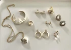 VINTAGE AVON Costume Jewelry LOT Gold-Tone Enamel Set Necklace Rings Bracelet