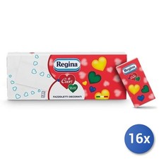 16X Ensemble Regina Mouchoirs 10 Pièces Décorés Fabriqués En Italie