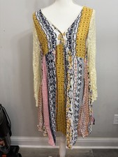 NWT Kori America Babydoll Style Boho Lace Sleeve Dress Size Small Women Boutique