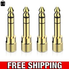 4 Pack Headphone Jack Adapter - 3.5mm 1/8 inch Male to 6.35mm 1/4 inch Female...